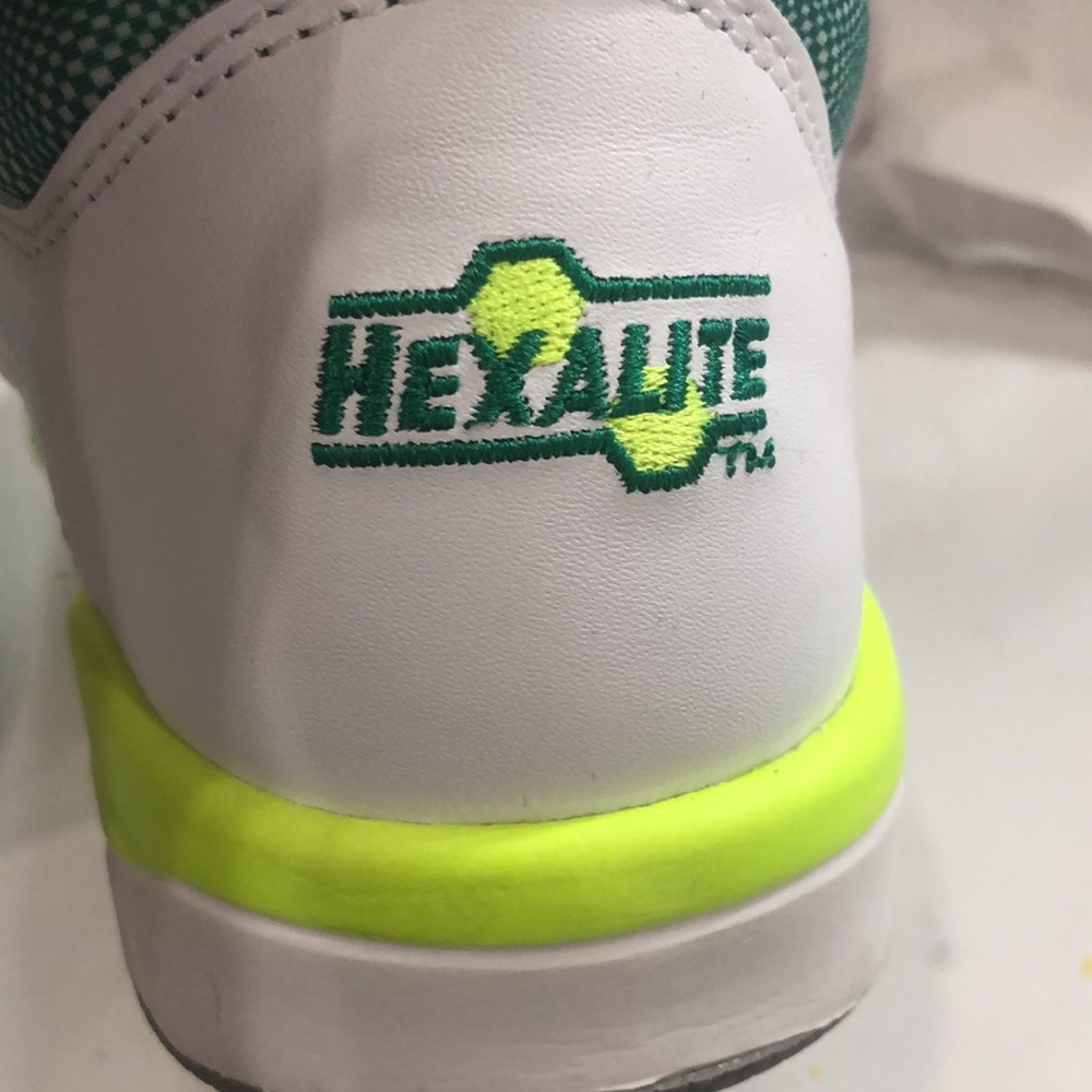 RARE Reebok Court Victory Pump Tennis Shoes men's Size 8 White Green Hexalite - Picture 7 of 11